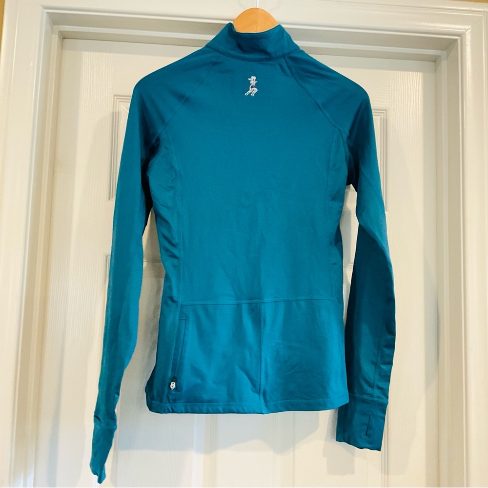 NWOT Runningskirts.com Women’s L Teal Half Zip Pullover Long Sleeve Running Vent - Picture 4 of 11